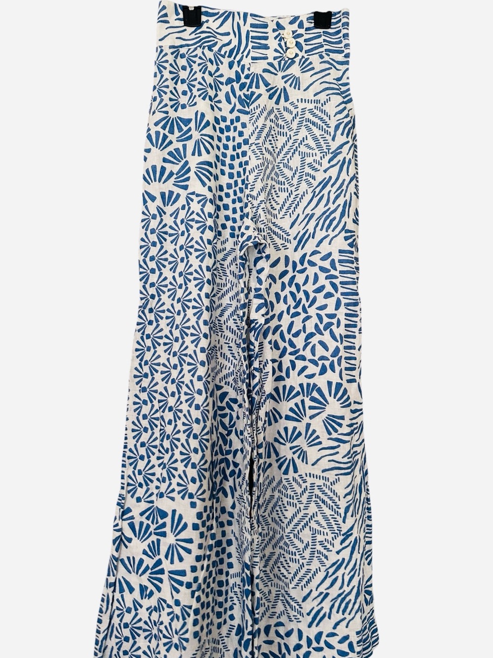 ALEXIS Neassa Printed High-rise Button
Pants In Blue-med Size 0